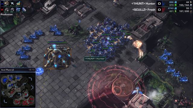 Fresh (T) v Hunter (P) on Acid Plant - MidRank Madness 2018 - StarCraft 2 LOTV смотреть онлайн