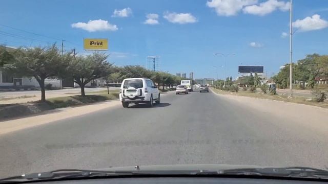Driving from Julius Nyerere international Airport to Dar es Salaam City Center. смотреть онлайн