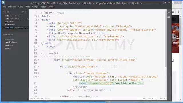 CURS Bootstrap - Creare meniu de navigare responsive смотреть онлайн