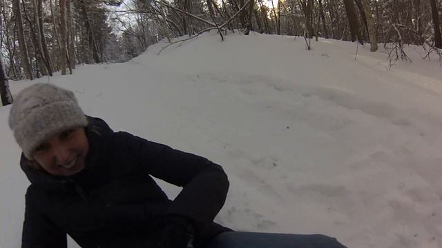 Хехцир. Жесть спуск! Чуть не влетел в дерево! смотреть онлайн