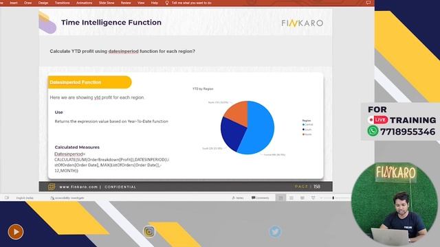 lecture 157: Time Intelligence Function in Power BI | Calculate sales for Year To Date using Dax смотреть онлайн