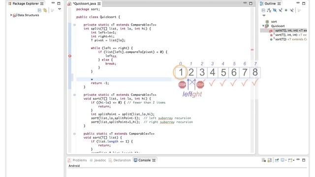 Quicksort Part 2 - Implementation смотреть онлайн