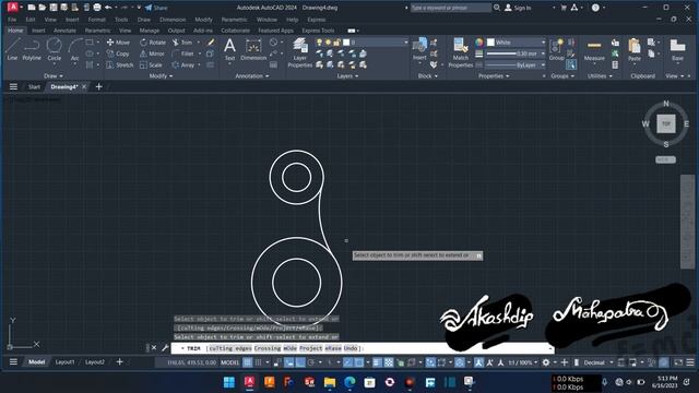 Ex 18 || autocad 2D || chapter 1 смотреть онлайн