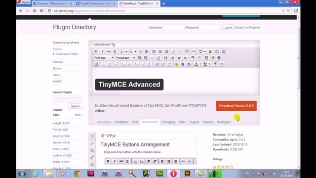Плагин TinyMCE Advanced смотреть онлайн