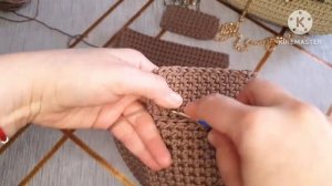 МИНИ СУМОЧКА ИЗ ПОЛИЭФИРНОГО ШНУРА 2ММ