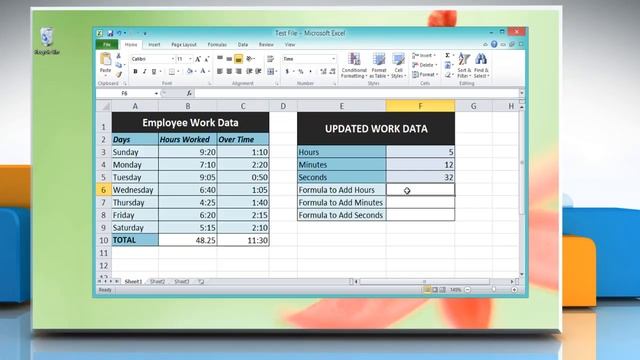 How to add Times in Microsoft® Excel 2010 on a Windows® 8 PC смотреть онлайн