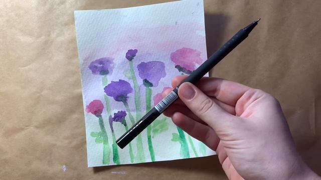 Simple painting ideas/Watercolor painting смотреть онлайн