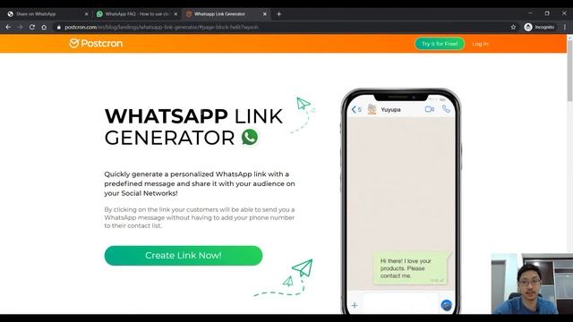 How To Create Your Own WhatsApp Link With Custom Message | WhatsApp Link Generator смотреть онлайн