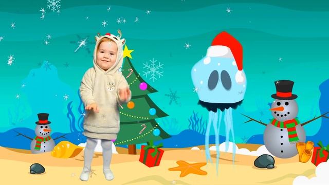 Новогодний танец Санта Бейби шарк от Стасика и Кати смотреть онлайн