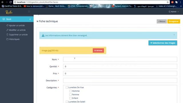 Application Gestion de stock Ray-ban - JSF -(Java Server Faces) eclipse neon mac смотреть онлайн