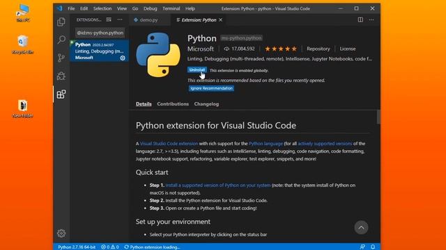Let's code Python with Visual Studio Code(VS Code) смотреть онлайн