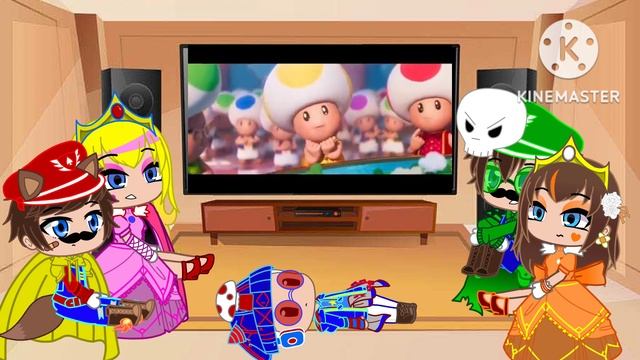 Mario characters react to the Mario Movie trailer 2 || Gacha смотреть онлайн