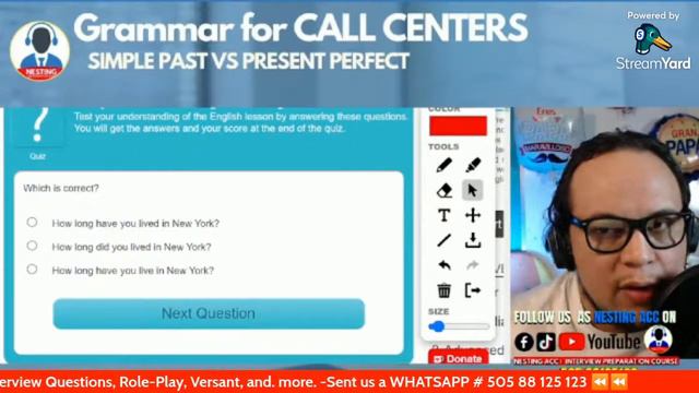 GRAMATICA PARA CALL CENTER PASADO SIMPLE VS PRESENT PERFECT CLASE EN VIVO смотреть онлайн