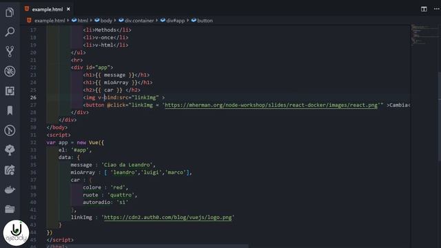 2/7 - Vue Js - Le Basi - Direttive,V-bind e V-Once смотреть онлайн