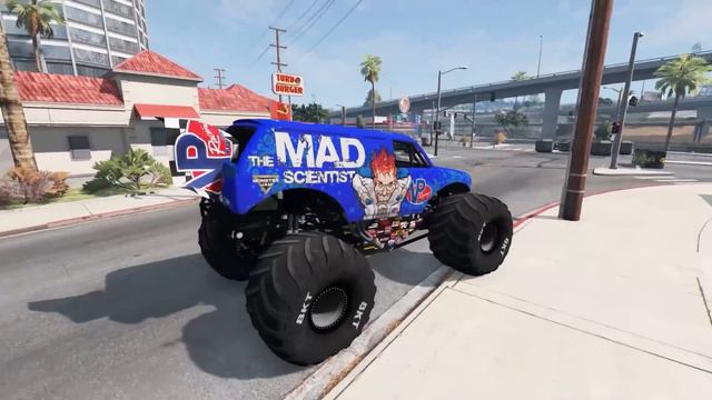 Monster Truck Crashes #13 - Giant Hand Monster Vs Monster Jam | BeamNG Drive