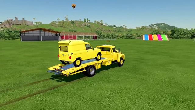 TRANSPORTING MERCEDES & LIZARD MINI CARS WITH LOADSTAR TRUCK - Farming Simulator 22