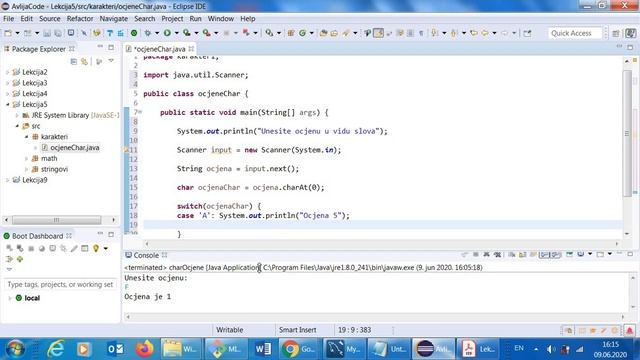 Java Tutorial - Lekcija 5 - CHAR & STRING METHODS switch ocjene смотреть онлайн