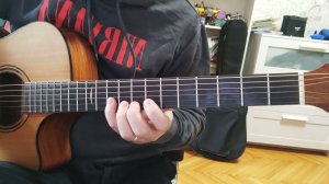 Гамма До мажор в две октавы на гитаре, пять вариантов игры.