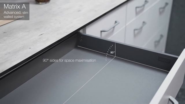 Matrix Slim A | Premium, full extension, soft closing, slim wall drawer system смотреть онлайн