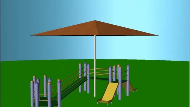 Оформление в AutoCaD 3D playground (детская площадка) interesting modeling in volume смотреть онлайн