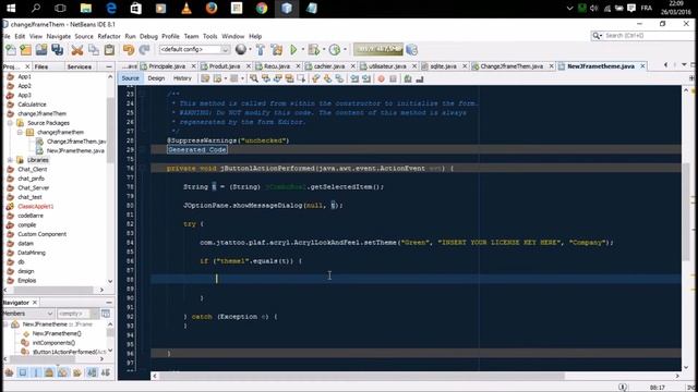 Change JAVA SWING GUI JFrame look and feel with Jtattoo library смотреть онлайн