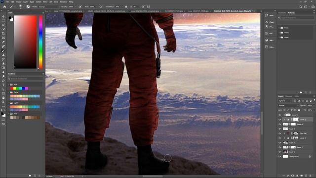 Astronaut Artwork - Photoshop Tutorial + PSD FILE смотреть онлайн