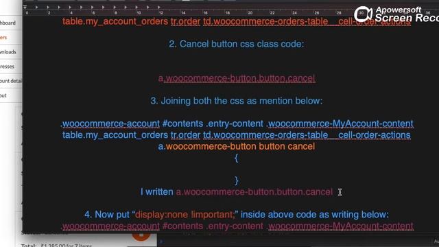 Hide Cancel Button Woo-Commerce - Order List Menu - WordPress смотреть онлайн