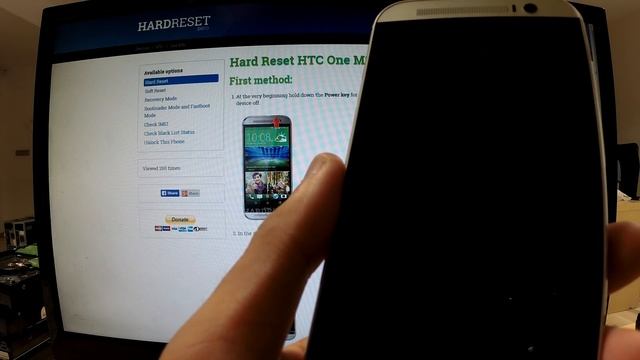 Hard Reset HTC One M8s - master reset tutorial смотреть онлайн