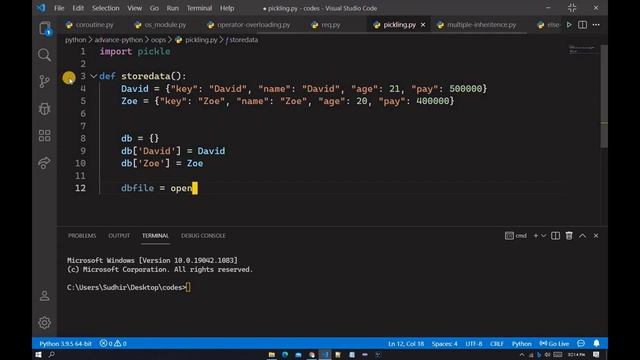 Pickle Module || Python end to end course #64 смотреть онлайн
