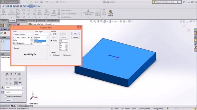 Solidworks tutorial How to engrave Text смотреть онлайн