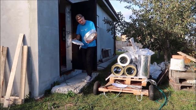 Покупка и распаковка сэндвич дымохода РОССТИН для твердотопливного котла