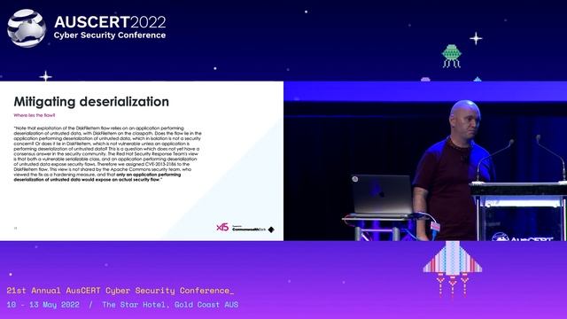 AusCERT2022: Conference Day 2 - LOG4SHELL: A BRIEF HISTORY OF JAVA DESERIALIZATION VECTORS смотреть онлайн