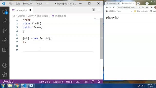 Php OOPs - Object Oriented Programming Language using Php Tutorial - 1 ( Class and Object ) смотреть онлайн