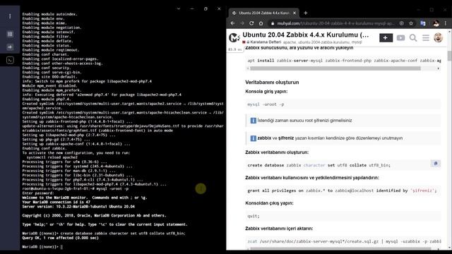 Ubuntu 20.04 Zabbix 4.4.x Kurulumu (MySQL - Apache) #FocalFossa смотреть онлайн