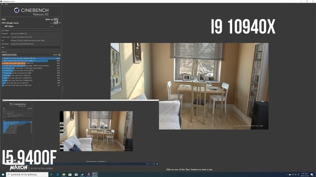 i9 10940x vs i5 9400f 시네벤치 R20 비교 테스트 смотреть онлайн
