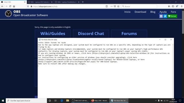 Solución Pantalla Negra⬛ de OBS Studio en Windows 10 Nvidia Abril 2020 смотреть онлайн