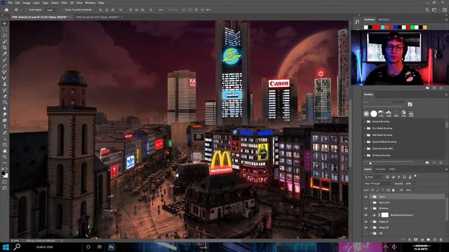 How to CYBERPUNK - Your City (Easy Photoshop Tutorial) смотреть онлайн