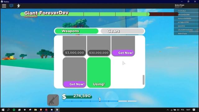 Roblox Giant Survival! Remastered HACK/SCRIPT | UNLOCK BEST GUN | INFINITE CASH AND LVL смотреть онлайн