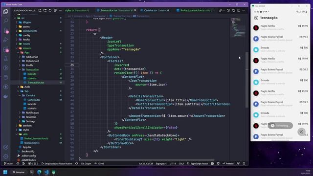 Aula 68 - Curso React Native + Typescript - Ajustamdo Flatlist e criando Limited Transaction смотреть онлайн