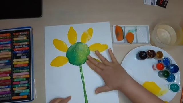 Рисуем Подсолнух с детьми 6-8 лет смотреть онлайн