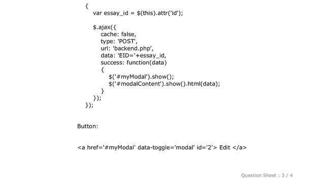 jQuery : Send parameter to Bootstrap modal window? смотреть онлайн