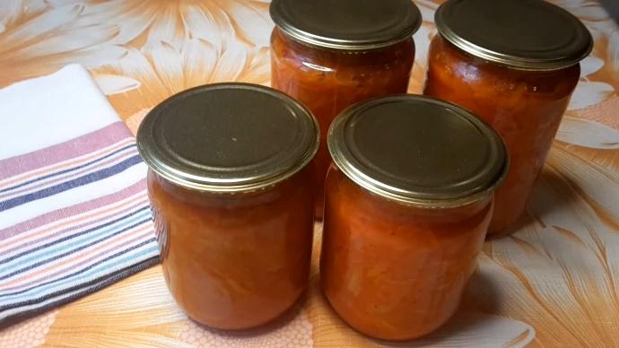 Салат на зиму. Морковь, Перец, Томаты и Кабачок. Консервация. смотреть онлайн