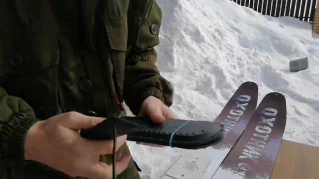Полная подготовка охотничьих лыж / Смоление, установка крепления / смотреть онлайн