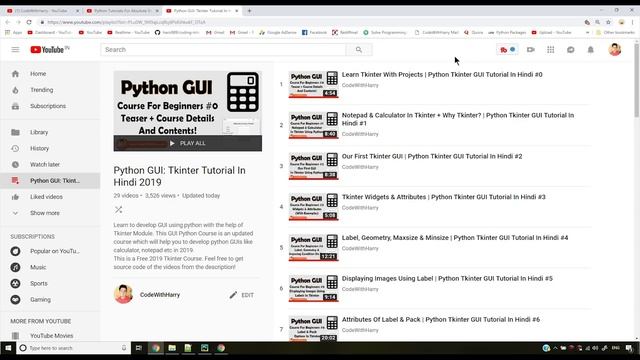 Tkinter Tutorials Conclusion + Resources | Python Tkinter GUI Tutorial In Hindi #30 смотреть онлайн