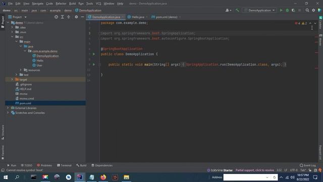 java: package org.springframework.boot does not exist error смотреть онлайн