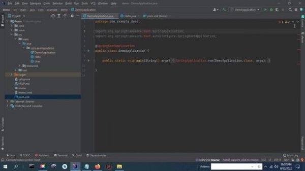 java: package org.springframework.boot does not exist error