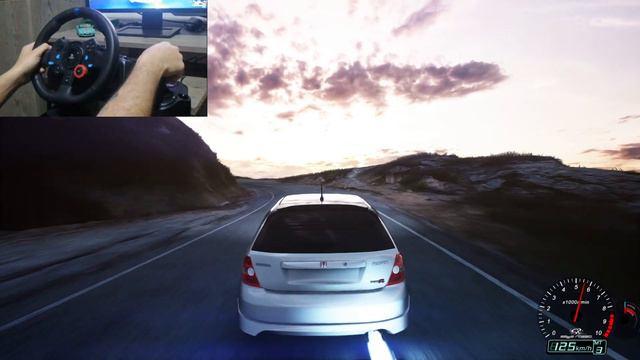 Crazy 630 HP Honda civic FULL SEND - Assetto corsa - steering wheel gameplay (logitech g29) смотреть онлайн