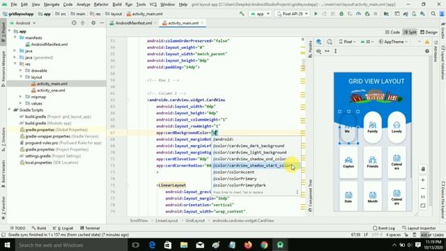Multiple Grid Layout and CardView Layout in Android Studio смотреть онлайн