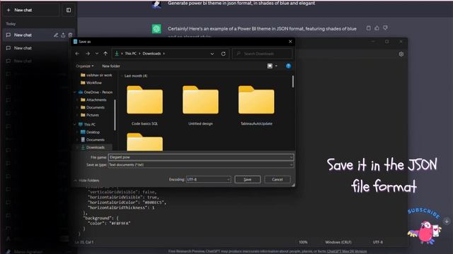 Generating Power BI Themes in JSON Format using Chart GPT | Power BI | House of Visual #ai #chatgpt смотреть онлайн