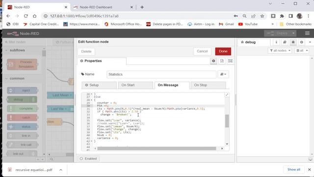 Detecting changes in time series mean value using Node Red смотреть онлайн